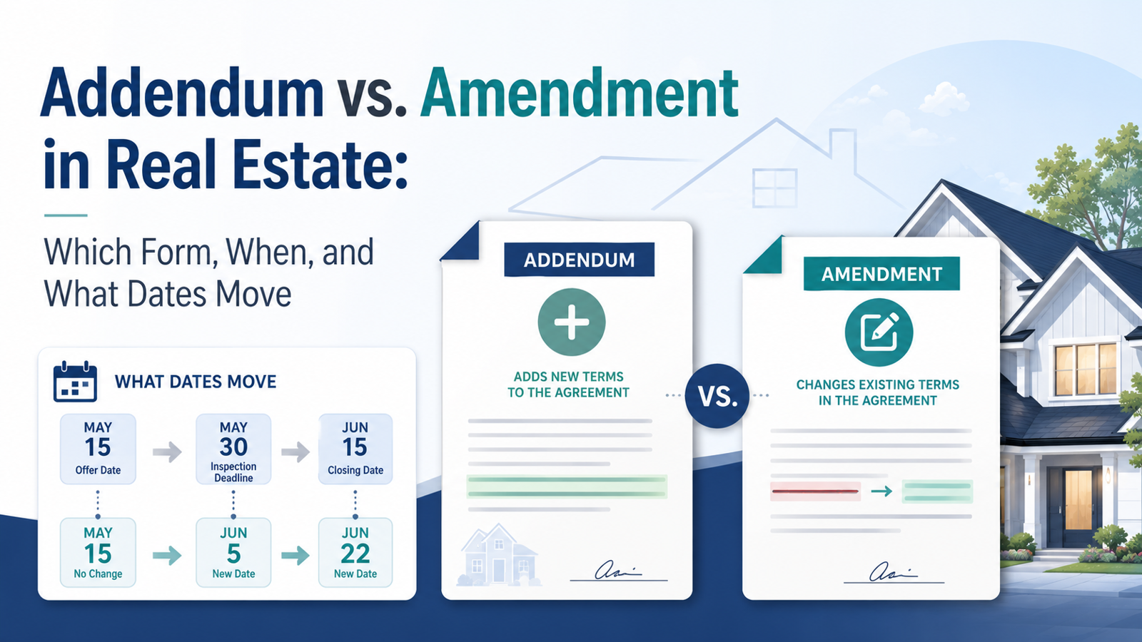 Addendum vs. Amendment in Real Estate - DocJacket blog post thumbnail