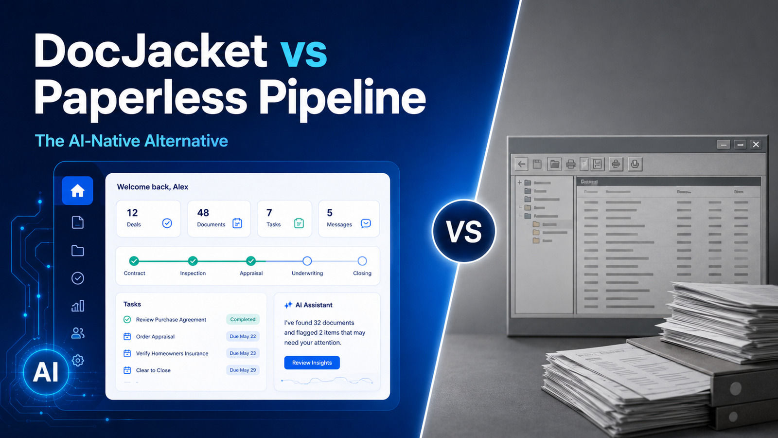 DocJacket vs Paperless Pipeline: The AI-Native Alternative to Real Estate's Legacy Platform